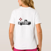 立上がっているジアジアボブの小さい前部Tシャツ Tシャツ (裏面)