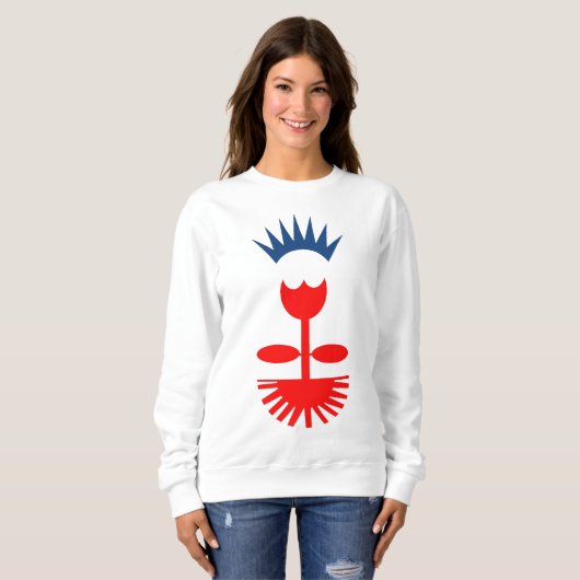 立上がる花の女性のスエットシャツ スウェットシャツ (正面フル)