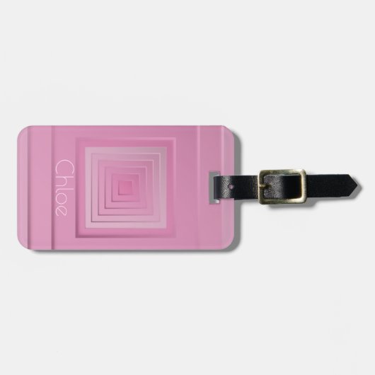 立体幾何学模様 ラゲッジタグ (正面横)