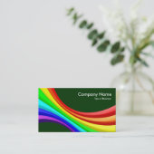 立体曲線3d – ダークグリーン003300 名刺 (スタンド正面)