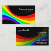 立体曲線 – 黒 名刺 (正面/裏面)