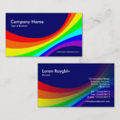 立体曲線II – 濃い青00066 名刺 (正面/裏面)