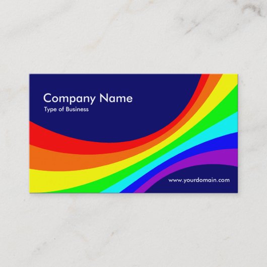 立体曲線II – 濃い青00066 名刺 (正面)