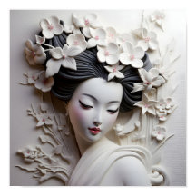 立体的な日本芸者