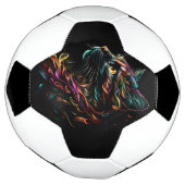 立体的な猫のプロフィール サッカーボール (回転)