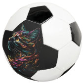 立体的な猫のプロフィール サッカーボール (3/4)