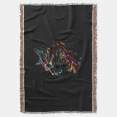 立体的な猫のプロフィール スローブランケット (正面縦)