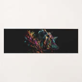 立体的な猫のプロフィール ヨガマット (正面(横))