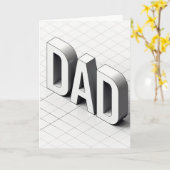 立体的な「DAD」アートの父の日カード カード (黄色い花)