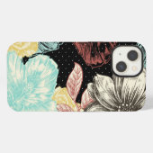 立体的に彫られた花柄 iPhoneケース (裏面横)