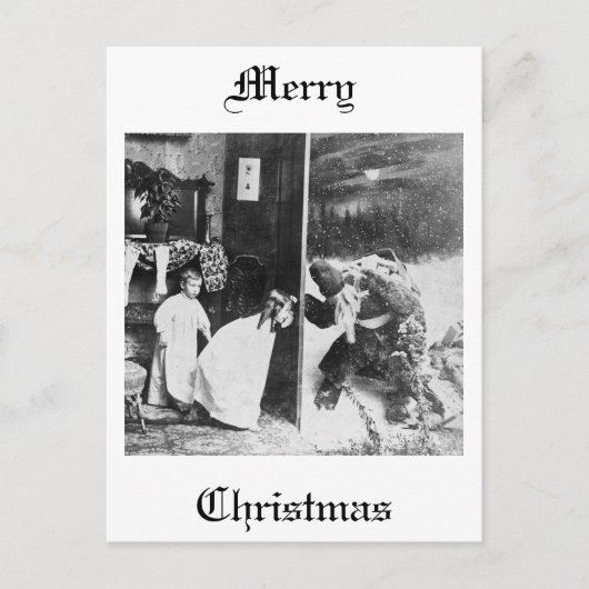 立体視 – サンタ? 1899年頃 シーズンポストカード (正面)