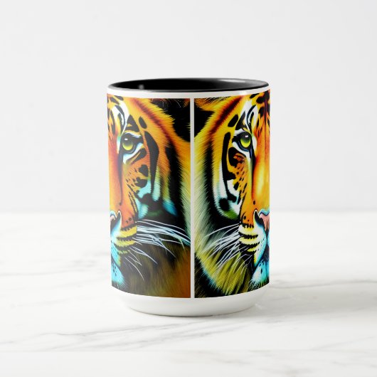 立体野生生物:生き生きとした3D動物デザイン マグカップ (中央)