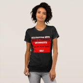 立入禁止 作業中 許可済み ? のみ Tシャツ (正面フル)