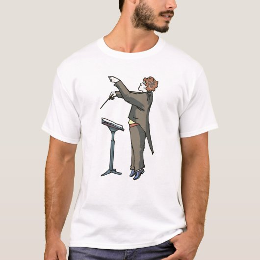 立場とのコンダクターの側面図 Tシャツ (正面)