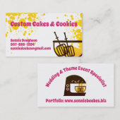 立場のミキサーのケーキねり粉のパン屋の名刺 名刺 (正面/裏面)