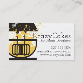 立場のミキサーのケーキねり粉の（ばちゃばちゃ）跳ねるのパン屋のベーキング 名刺