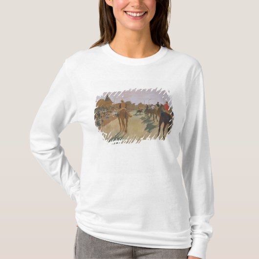 立場の前のエドガー・ドガ|の競走馬 Tシャツ (正面)