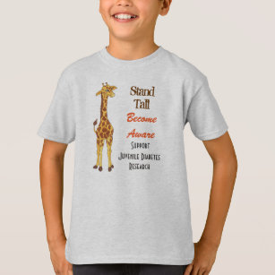立場の高いキリン-若年性糖尿病のTシャツ Tシャツ