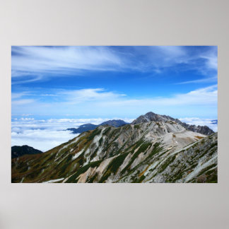 立山連峰の山並み ポスター