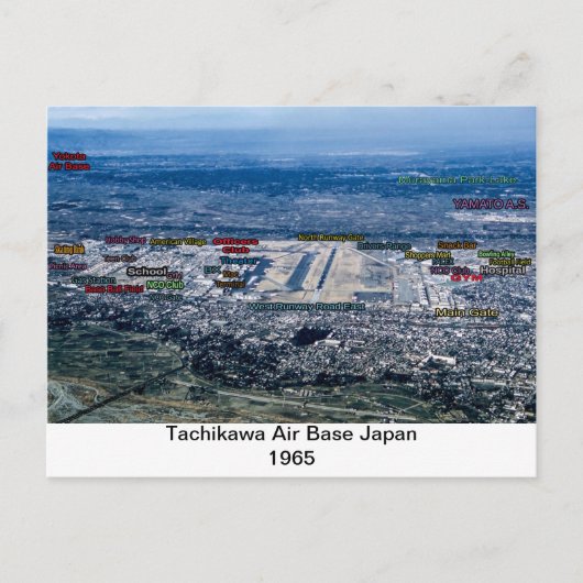 立川空軍基地ジャパン1945年~1977年はがき ポストカード (正面)