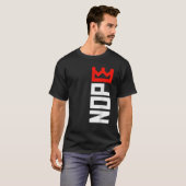 立憲君主制反対縦型サイン Tシャツ (正面フル)