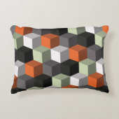 立方体とボリュームを使用したシームレスなジオメトリパターン アクセントクッション (正面)