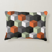 立方体とボリュームを使用したシームレスなジオメトリパターン アクセントクッション (裏面)