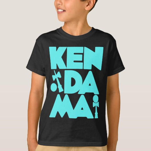 立方体にされたKendama 2、blue2 Tシャツ (正面)