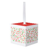 立方体のオーナメントのメリークリスマスの明けましておめでとう! クリスマス キューブオーナメント (裏面アングル)