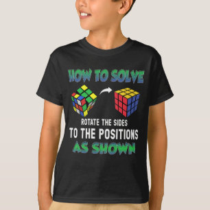 立方体のキュービングパズルを解決する方法 Tシャツ