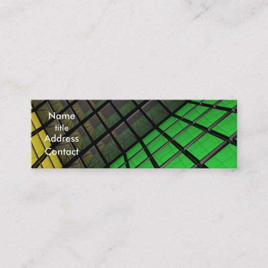 立方体のデザイン-プロフィールカード スキニー名刺 (正面)