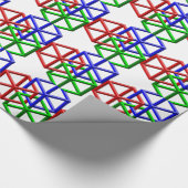 立方体の不可能な幾何学の目の錯覚 ラッピングペーパー (角)