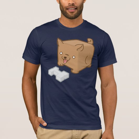 立方体の子犬 Tシャツ (正面)