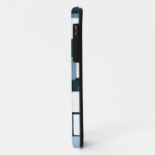 立方体のVoxel抽象的な未来派の青いパターン Case-Mate iPhoneケース (裏面/左)