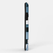 立方体のVoxel抽象的な未来派の青いパターン Case-Mate iPhoneケース (裏面/右)