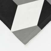 立方体大きいパターン白黒及び灰色 フリースブランケット (角)