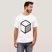 立方体 – 白の黒 Tシャツ (正面フル)