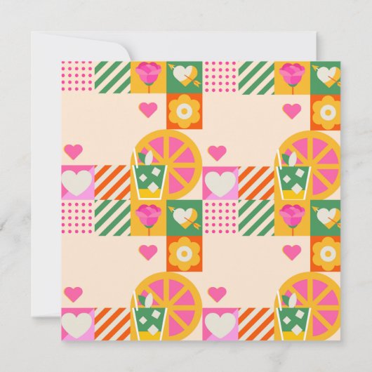 立方成モダン体誕生日 招待状 (裏面)