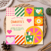 立方成モダン体誕生日 招待状