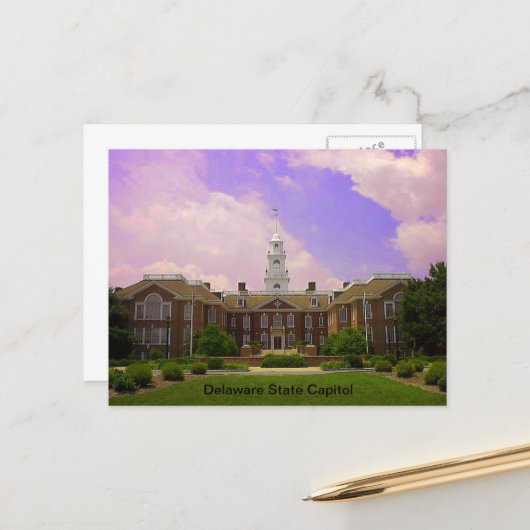 立法ホール デラウェア州議会議事堂 ドーバー ポストカード (正面/裏面インサイチュ)