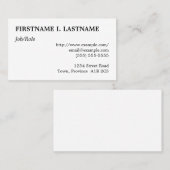 立派でプレーンなプロフェッショナル名刺 名刺 (正面/裏面)