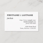 立派でプレーンなプロフェッショナル名刺 名刺 (正面)