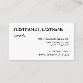 立派でプレーンなプロフェッショナル名刺 名刺