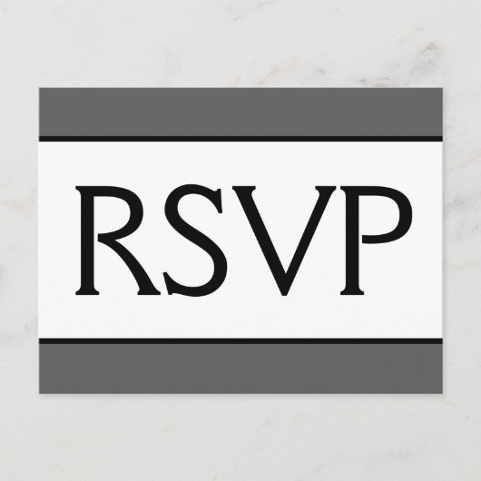 立派で豪華な「RSVP」ポストカード ポストカード (正面)