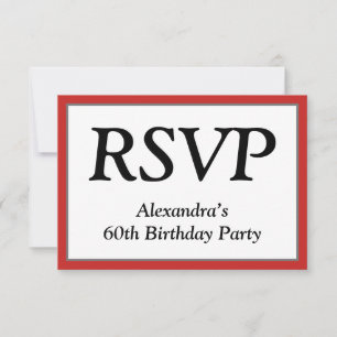立派で、きれいでエレガントな"RSVP"カード 出欠カード