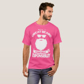 立派なあごひげには大きな責任が伴う クマ Tシャツ (正面フル)