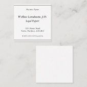 立派なプロフェッショナルと謙虚な名刺 スクエア名刺 (正面/裏面)