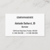 立派なプロフェッショナル弁護士名刺 名刺 (正面)
