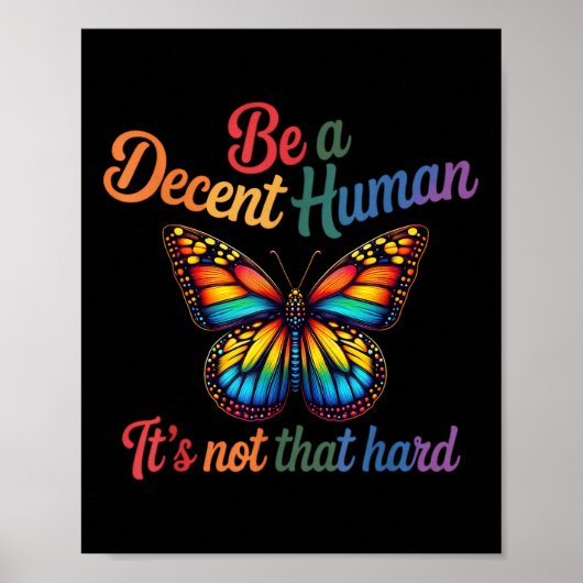 立派な人間になろう そんなに難しくない Butterfly LGBT ポスター (正面)