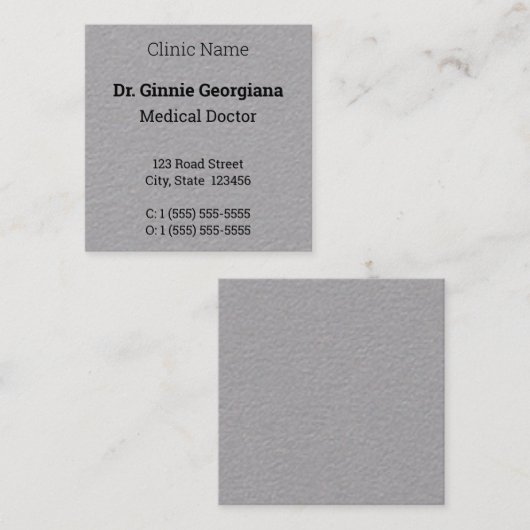 立派な医療プロフェッショナル名刺 スクエア名刺 (正面/裏面)